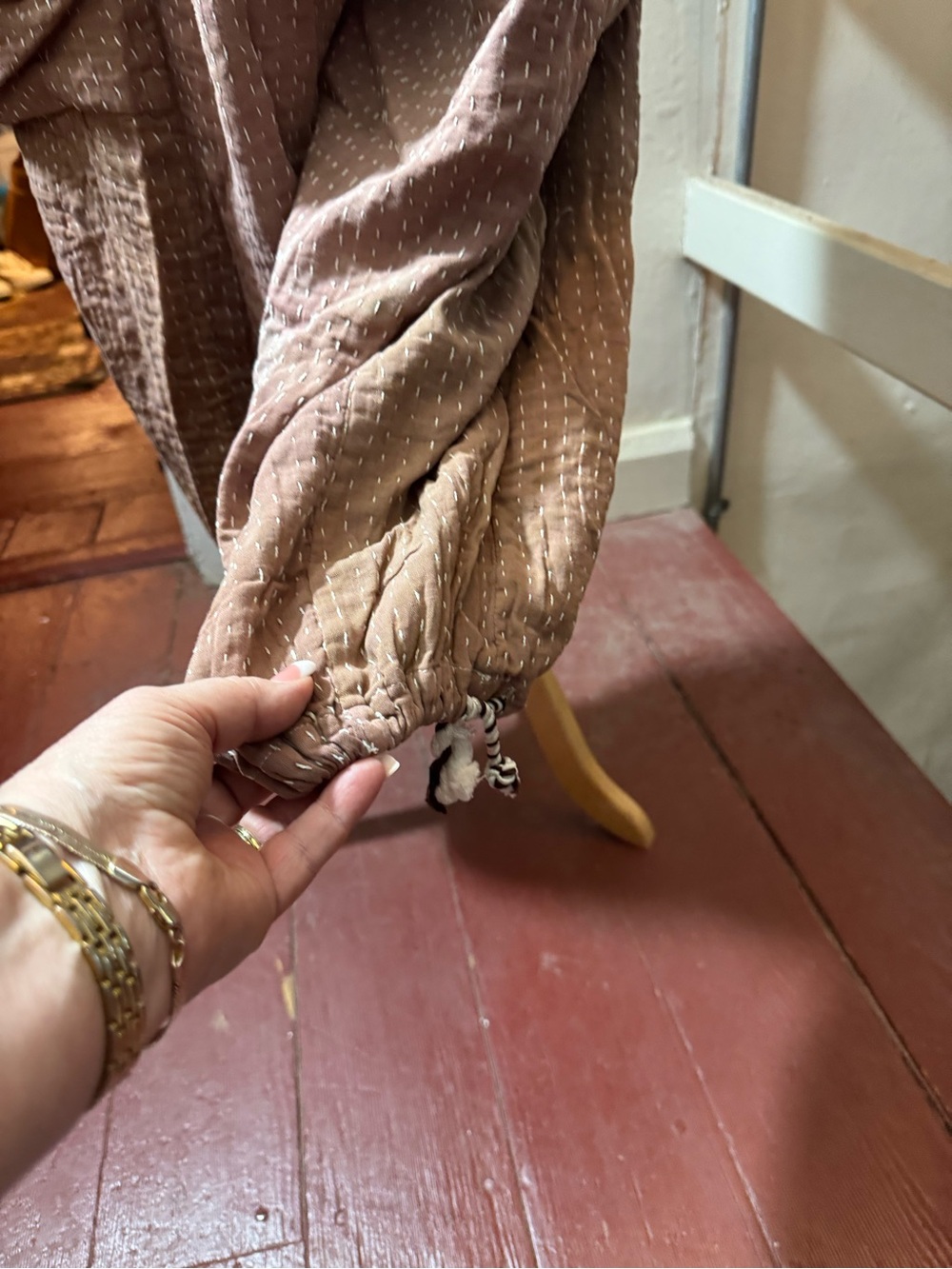 Kantha Bae like Textured Cargo Harem Pants - Casual Drawstring Trousers - Picture 2 of 6